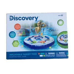 Inflatable Target Toss Floating Pool Game with 10 Balls and Tether Rope, for Swi